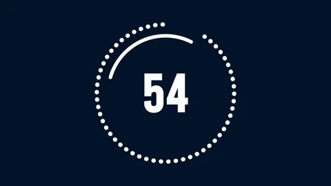 60 countdown animation from 60 to 0 countdown. Modern flat design with animation Stock Footage 196199996