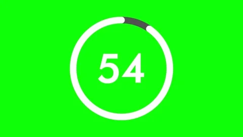 60 countdown animation from 60 to 0 countdown. Modern flat design with animation Video stock 196199997