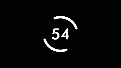60 countdown animation from 60 to 0 countdown. Modern flat design with animation Vídeo Stock 196200002