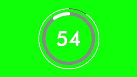 60 countdown animation from 60 to 0 countdown. Modern flat design with animation Vídeo Stock 196200008