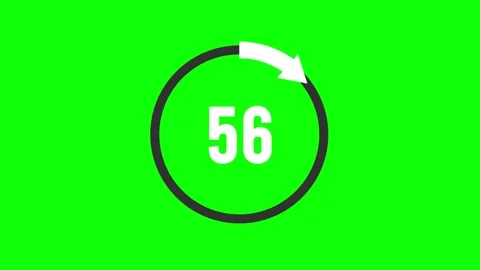 60 countdown animation from 60 to 0 countdown. Modern flat design with animation Stock Footage 196200010