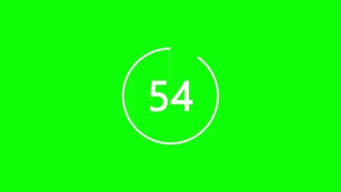 60 countdown animation from 60 to 0 countdown. Modern flat design with animation Stock Footage 196200017
