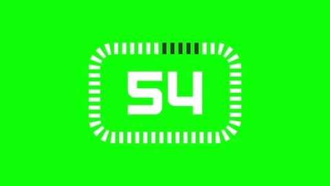 60 countdown animation from 60 to 0 countdown. Modern flat design with animation Stock Footage 196200018
