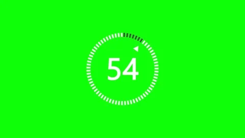 60 countdown animation from 60 to 0 countdown. Modern flat design with animation Stock Footage 196200021