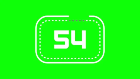 60 countdown animation from 60 to 0 countdown. Modern flat design with animation Stock-Footage 196200022