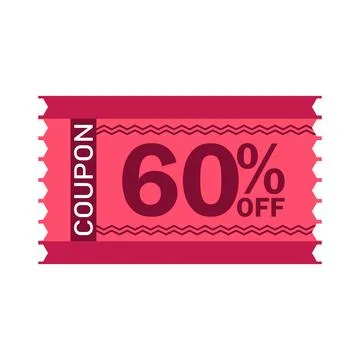 60% Off Coupon Stock-Illustration