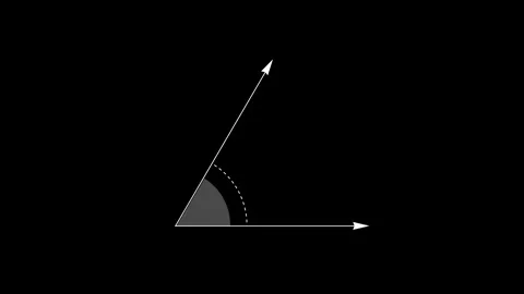 60 degree acute angle teaching measurement animation Video stock 276062722
