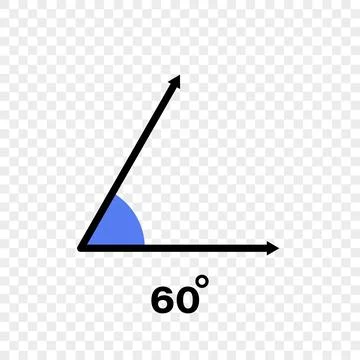 60 degree angle icon. Geometric symbol. Vector illustration Illustrazione stock