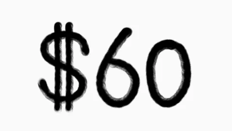 60 Dollar Hand Drawn Animation For Finance Currency Money Business Concept Stock Footage 306456889