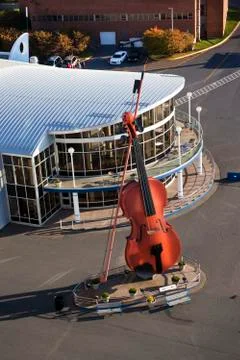 At 60 feet in height, the Fidheal Mohr A' Ceilidh or the Big Fiddle of the Stock Photos