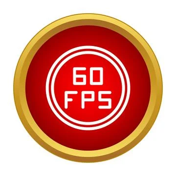 60 fps icon for high video quality and gaming Stock Illustration