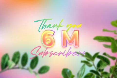 60 K  subscribers celebration greeting banner with Candy Colors Design Stock Illustration