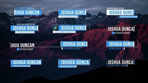 60 Lower Thirds After Effects stock