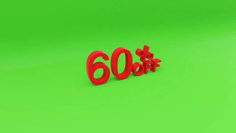 60 percent off 3D rendering Video stock 153359415