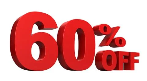 60 Percent Off Stock Illustration
