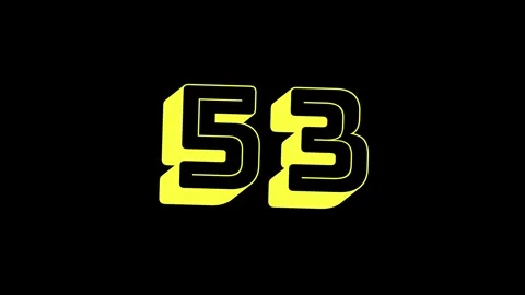 60 sec (1 min) simple 3D Pop Blocky Font Countdown Timer. Yellow on Black bg. Stock Footage 278623843