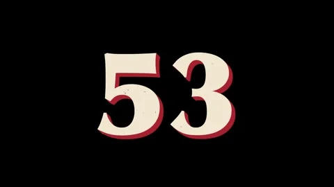 60-sec cream and red vintage print countdown on black background Stock Footage 334100568