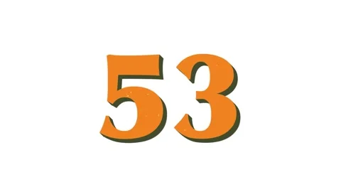 60-sec orange and olive vintage print countdown on white background Stock Footage 341710324