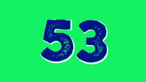 60-Second (1 min) Retro Pop Countdown with Shaking Effect. Navy on Green Screen Stock Footage 312812647