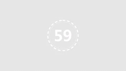 60 second circle countdown timer animation, sixty second timer countdown. Stock Footage 279730154