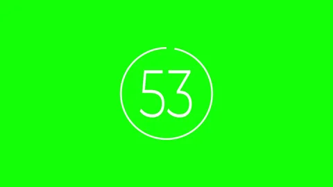 60 Second Circle Countdown Timer Green Screen Number Animation Stock Footage 330121130