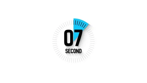 60 Second Circular Count Up Timer Animation on White Background Vídeos de archivo 330789156