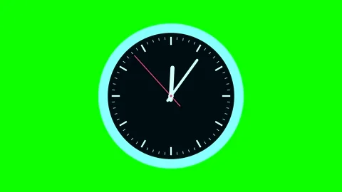 60 Second Clock Countdown Timer with Green Screen Background 스톡 동영상 347525860