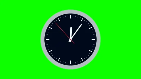 60 Second Clock Timer Animation on Green Screen Stock-Footage 347525817