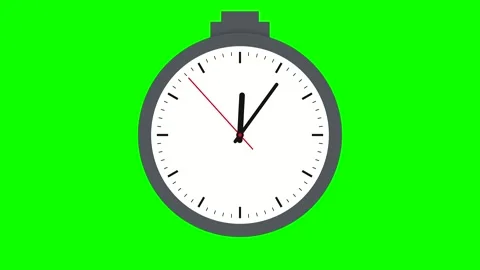 60 Second Clock Timer Animation on Green Screen Background 스톡 동영상 347525832