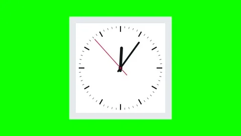 60 Second Clock Timer Animation on Green Screen Stock Footage 347525850