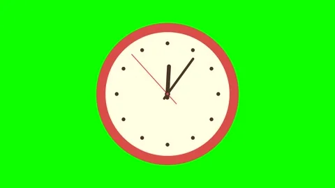 60 Second Clock Timer on Green Screen Stock Footage 347525859