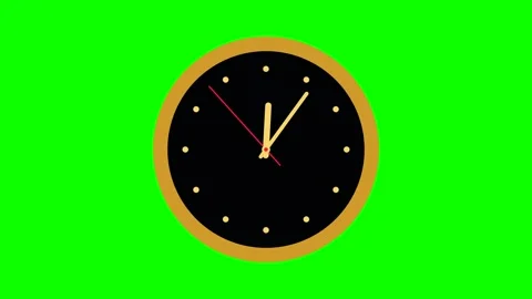 60 Second Clock Timer on Green Screen Stock Footage 347525920