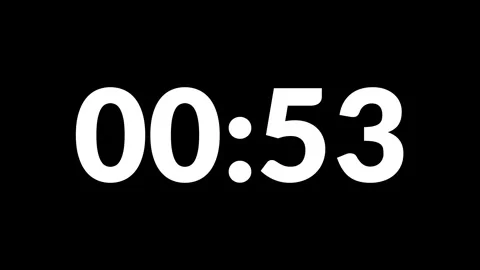 60 Second count clock time video animation vector design. Stock Footage 306814044