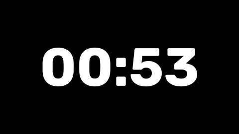60 Second count clock time video animation vector design. Video stock 306814517