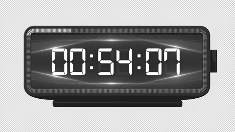 60 Second Countdown Clock - Digital Black Stop Watch 動画素材 142049362