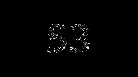 60 Second Countdown Timer Artistic Abstract Circles Stock Footage 312344798