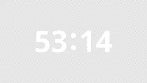 60 Second Countdown Timer on Black Background Video stock 342803090