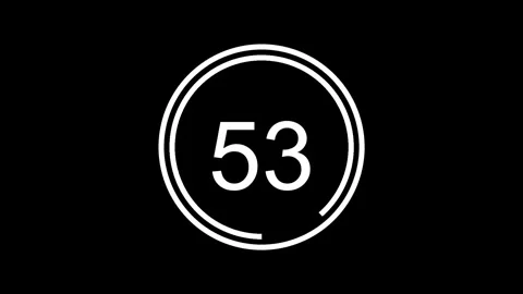 60 Second Countdown Timer Clock Landscape Black White Stock Footage 281791446