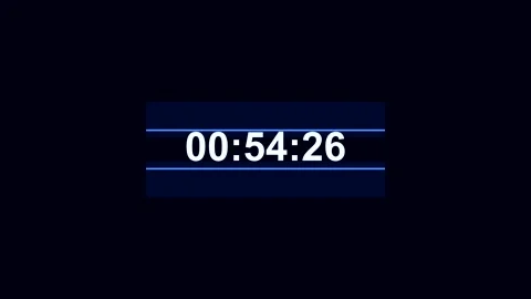 60 Second Countdown Timer Clock Animation Stock Footage 347525858