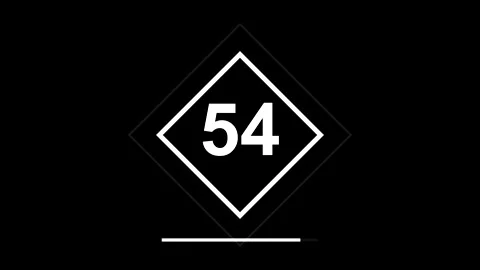 60 Second Countdown Timer with Diamond Frame 4K Video Video stock 347554028
