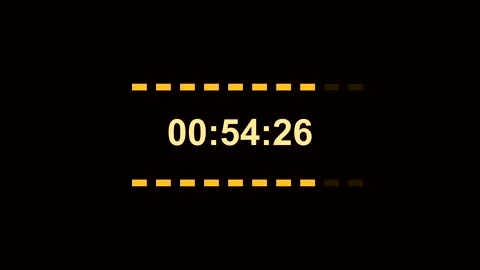 60 Second Countdown Timer with Digital Numbers Stock Footage 347525717