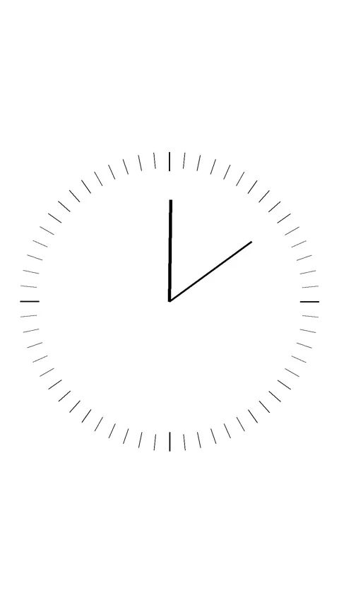 60 Second Countdown Timer Vertical White and Black Stock Footage 281793003