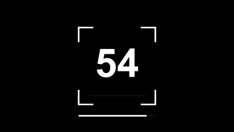 60 Second Countdown Timer with White Digits on Black Background Stock Footage 347554012
