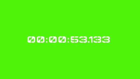 60-Second Countdown to Zero with Green Backdrop, Perfect for Chroma Keying Video stock 276324385