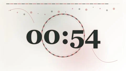 60-Second Golden Hour Abstract Countdown Timer Vídeo Stock 340465613
