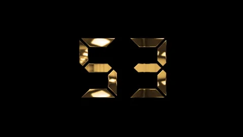 60 Second Golden Luxury Countdown Video stock 247397533