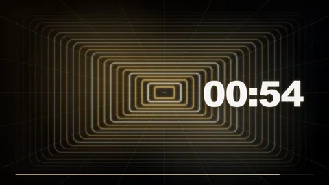 60-Second Golden Radar Countdown Timer Видео 340465733