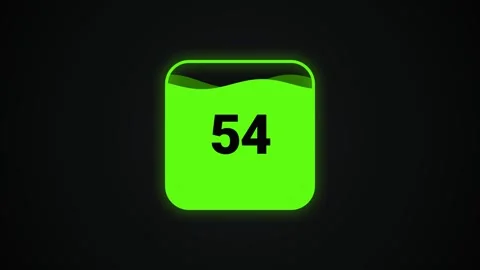 60 Second Liquid Neon Countdown Timer from 60 to 0 Stock Footage 341403887
