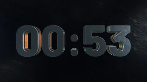 60 Second Metallic Countdown 스톡 동영상 247398335