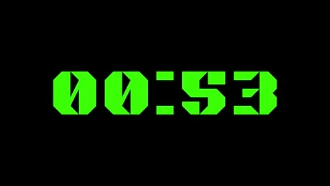 60-second or one minute digital countdown timer Stock Footage 327663243
